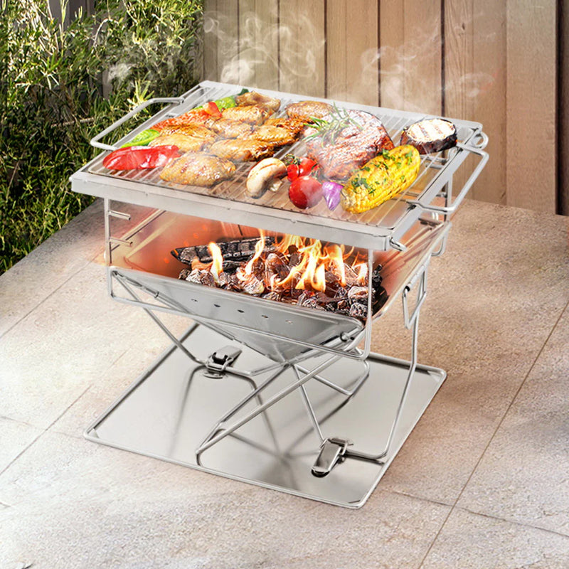 Stainless Steel Portable Folding BBQ